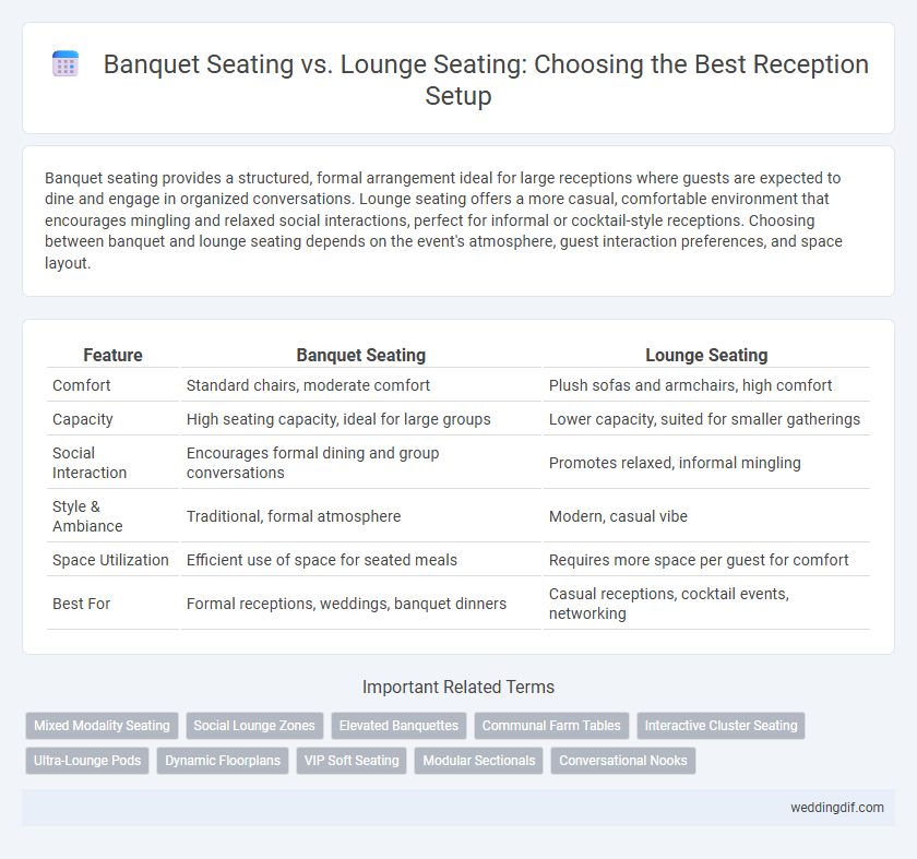 Banquet Seating vs. Lounge Seating: Choosing the Best Reception Setup