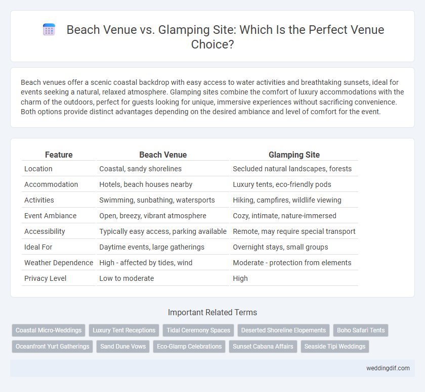 Beach Venue vs. Glamping Site: Which Is the Perfect Venue Choice?