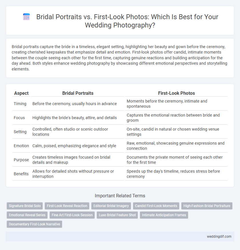 Bridal Portraits vs. First-Look Photos: Which Is Best for Your Wedding Photography?