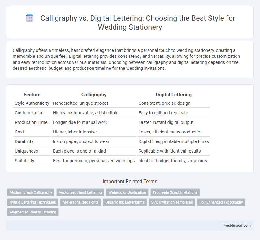 Calligraphy vs. Digital Lettering: Choosing the Best Style for Wedding Stationery