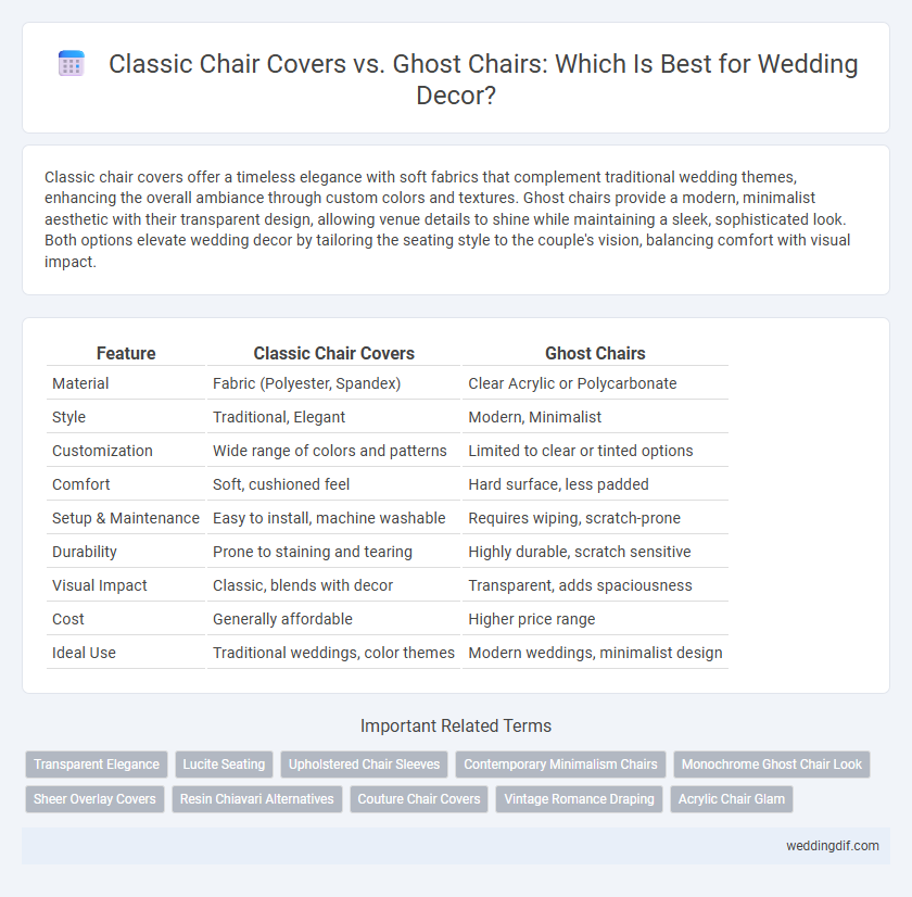 Classic Chair Covers vs. Ghost Chairs: Which Is Best for Wedding Decor?