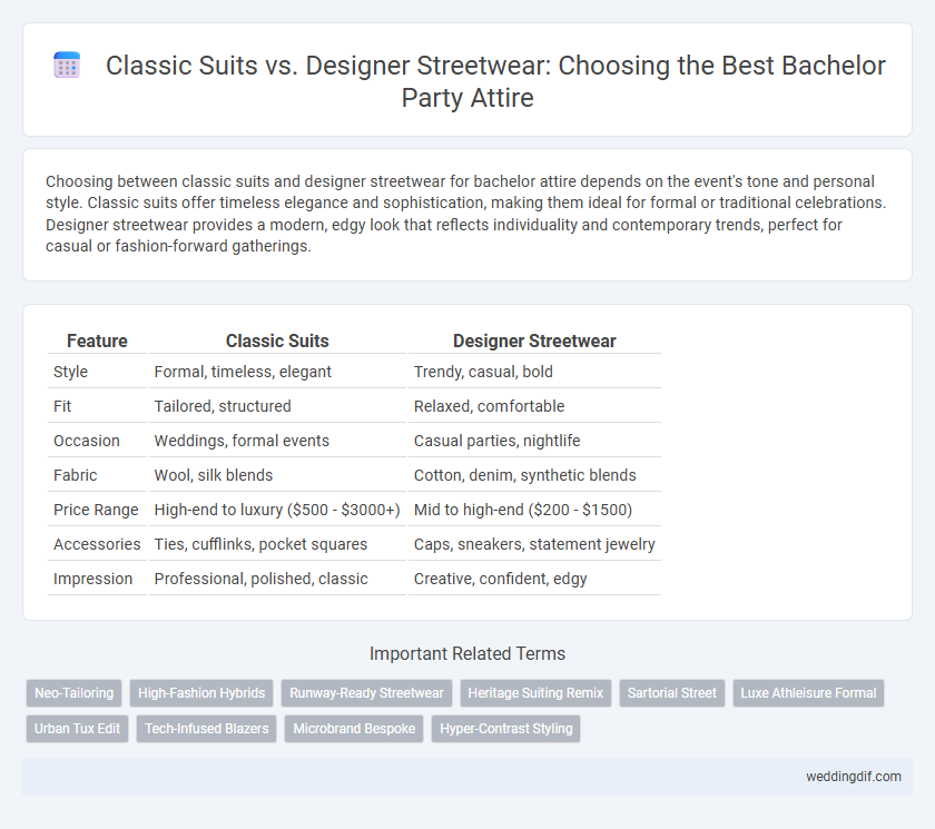 Classic Suits vs. Designer Streetwear: Choosing the Best Bachelor Party Attire
