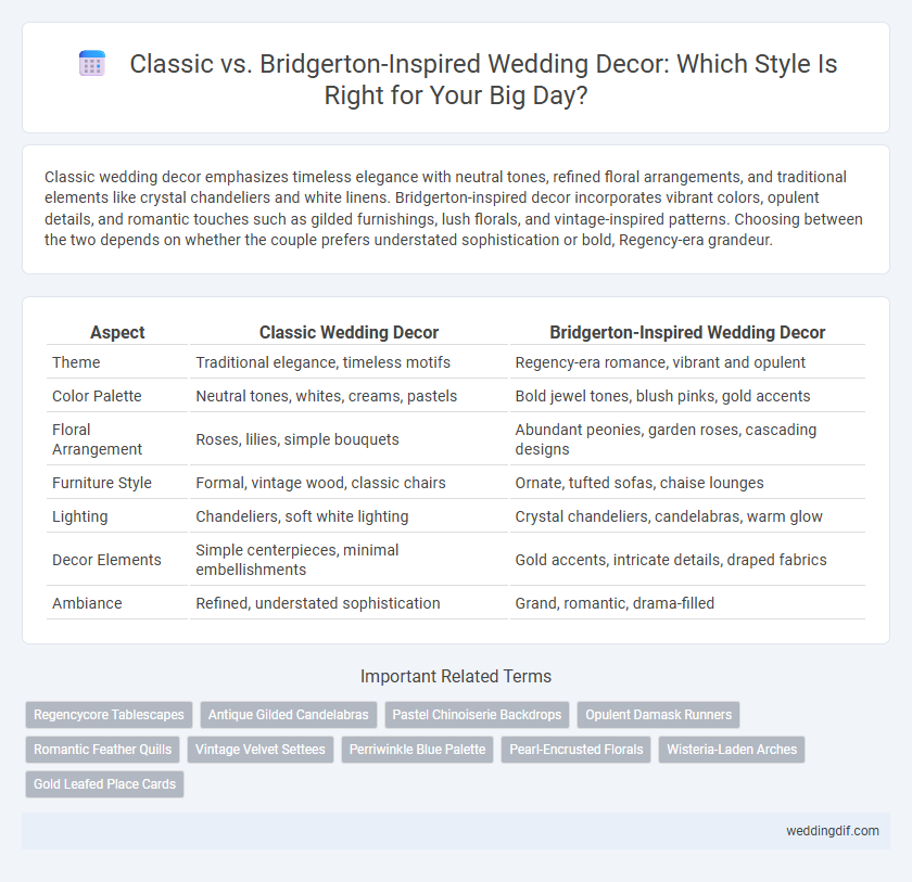 Classic vs. Bridgerton-Inspired Wedding Decor: Which Style Is Right for Your Big Day?