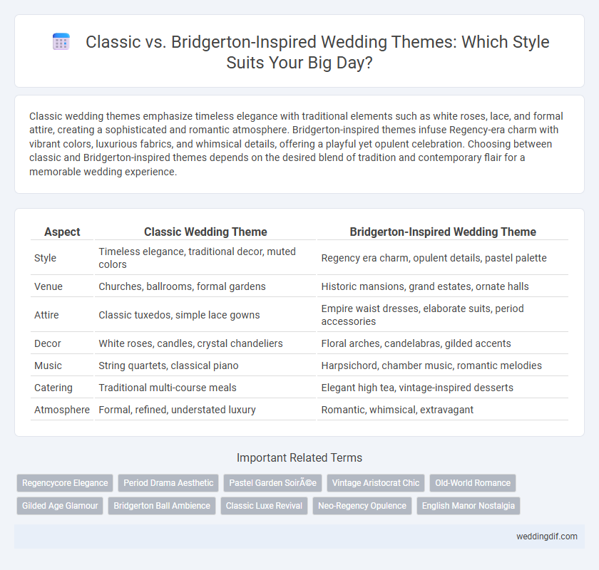 Classic vs. Bridgerton-Inspired Wedding Themes: Which Style Suits Your Big Day?