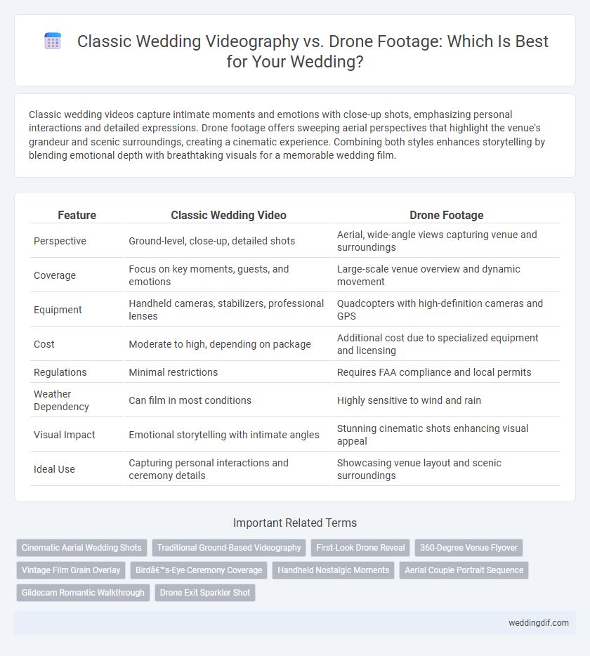 Classic Wedding Videography vs. Drone Footage: Which Is Best for Your Wedding?