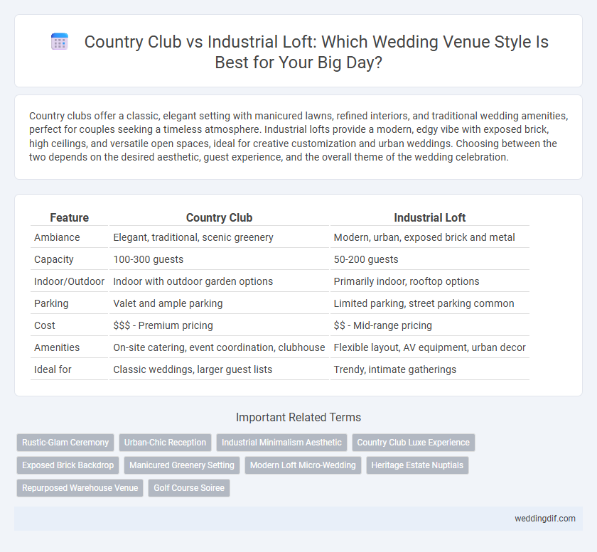 Country Club vs Industrial Loft: Which Wedding Venue Style Is Best for Your Big Day?