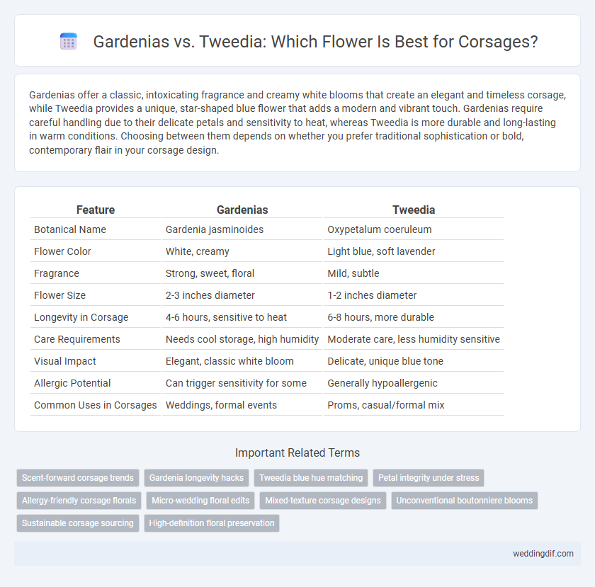 Gardenias vs. Tweedia: Which Flower Is Best for Corsages?