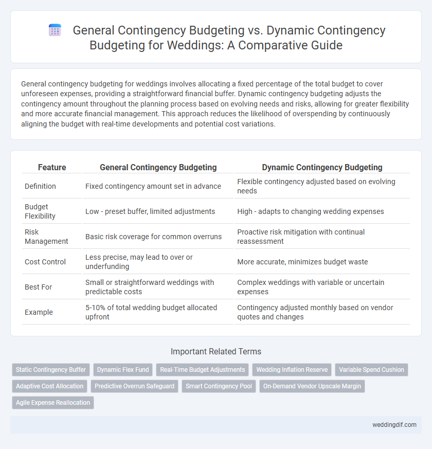 General Contingency Budgeting vs. Dynamic Contingency Budgeting for Weddings: A Comparative Guide