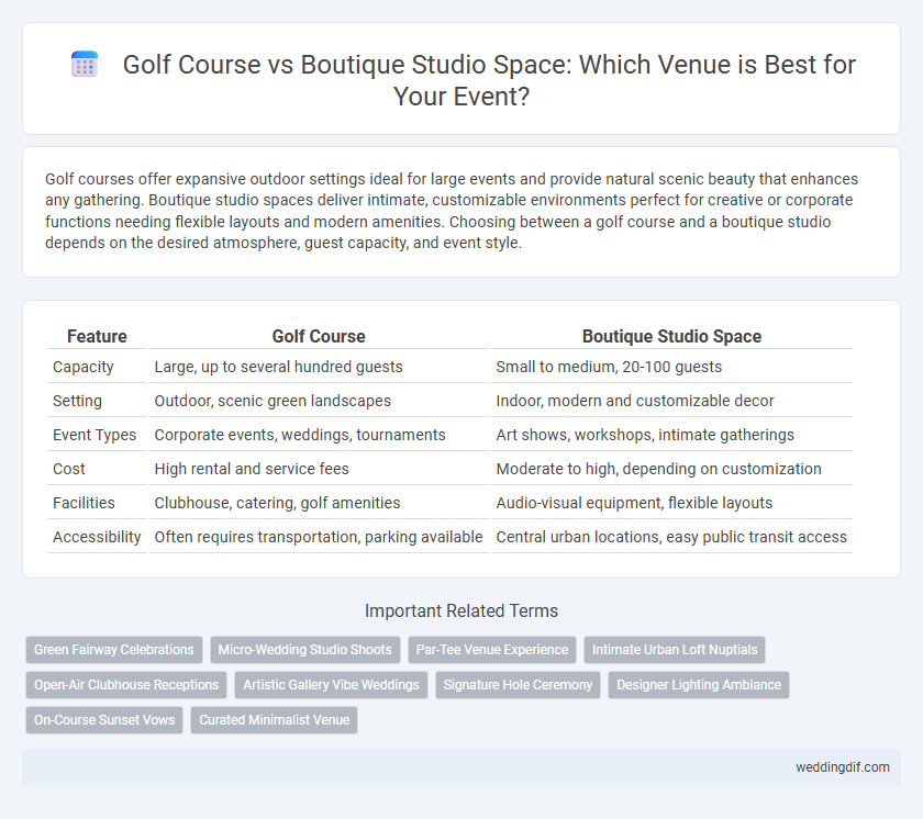 Golf Course vs Boutique Studio Space: Which Venue is Best for Your Event?