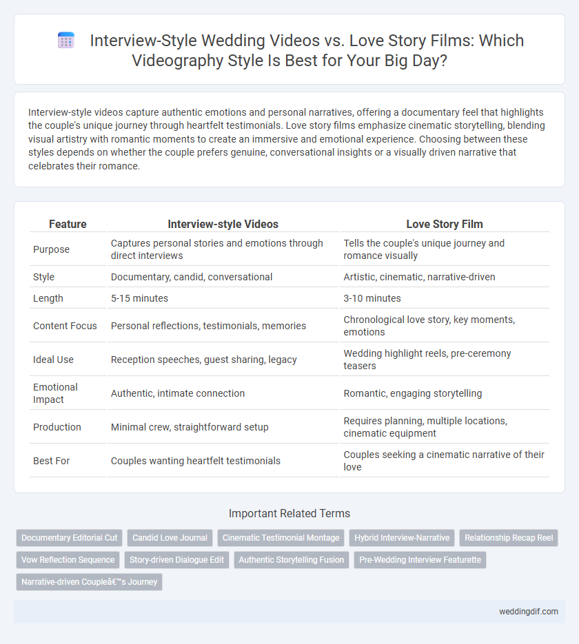 Interview-Style Wedding Videos vs. Love Story Films: Which Videography Style Is Best for Your Big Day?