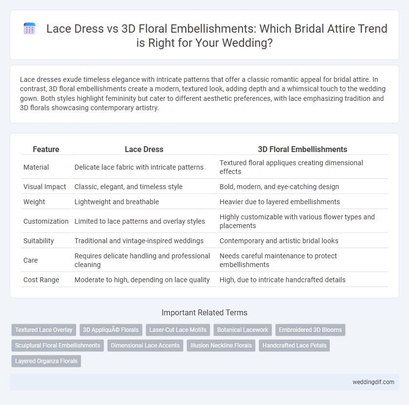Lace Dress vs 3D Floral Embellishments: Which Bridal Attire Trend is Right for Your Wedding?