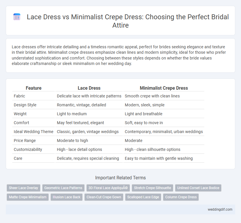 Lace Dress vs Minimalist Crepe Dress: Choosing the Perfect Bridal Attire