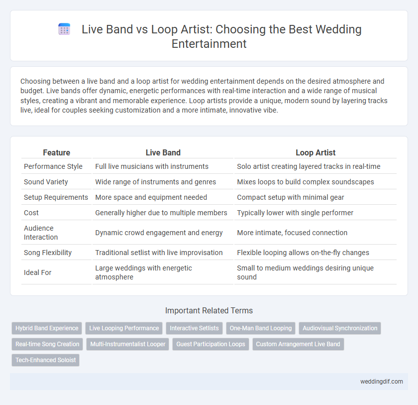 Live Band vs Loop Artist: Choosing the Best Wedding Entertainment