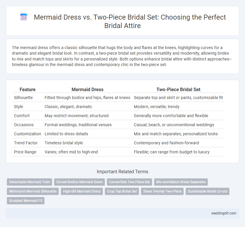 Mermaid Dress vs. Two-Piece Bridal Set: Choosing the Perfect Bridal Attire