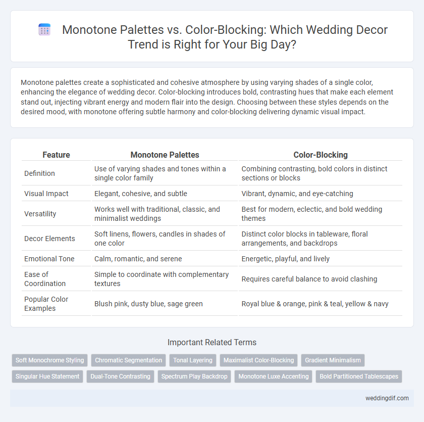 Monotone Palettes vs. Color-Blocking: Which Wedding Decor Trend is Right for Your Big Day?