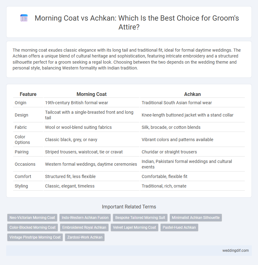Morning Coat vs Achkan: Which Is the Best Choice for Groom's Attire?