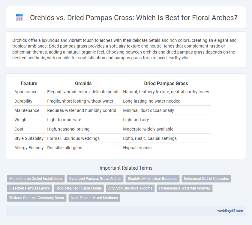 Orchids vs. Dried Pampas Grass: Which Is Best for Floral Arches?