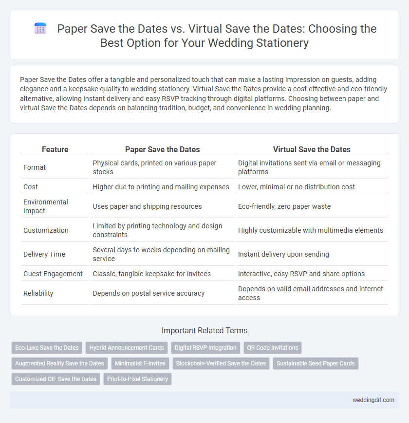 Paper Save the Dates vs. Virtual Save the Dates: Choosing the Best Option for Your Wedding Stationery