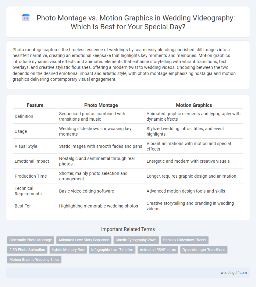 Photo Montage vs. Motion Graphics in Wedding Videography: Which Is Best for Your Special Day?