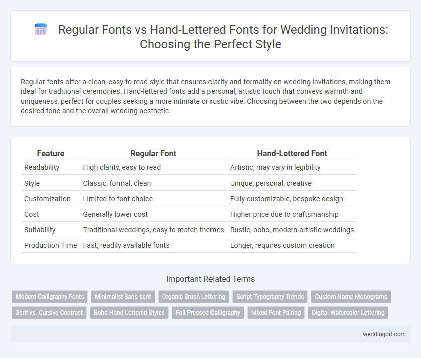 Regular Fonts vs Hand-Lettered Fonts for Wedding Invitations: Choosing the Perfect Style