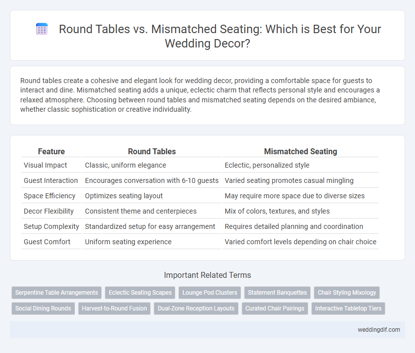 Round Tables vs. Mismatched Seating: Which is Best for Your Wedding Decor?
