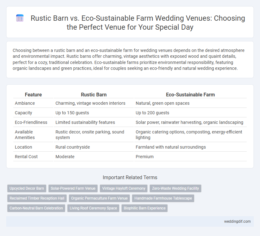 Rustic Barn vs. Eco-Sustainable Farm Wedding Venues: Choosing the Perfect Venue for Your Special Day