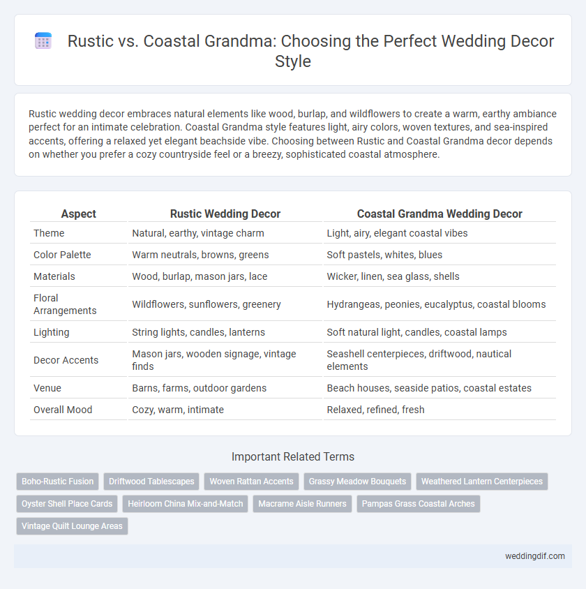 Rustic vs. Coastal Grandma: Choosing the Perfect Wedding Decor Style