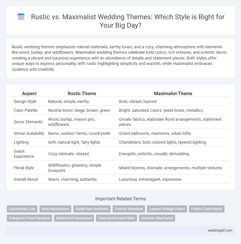 Rustic vs. Maximalist Wedding Themes: Which Style is Right for Your Big Day?