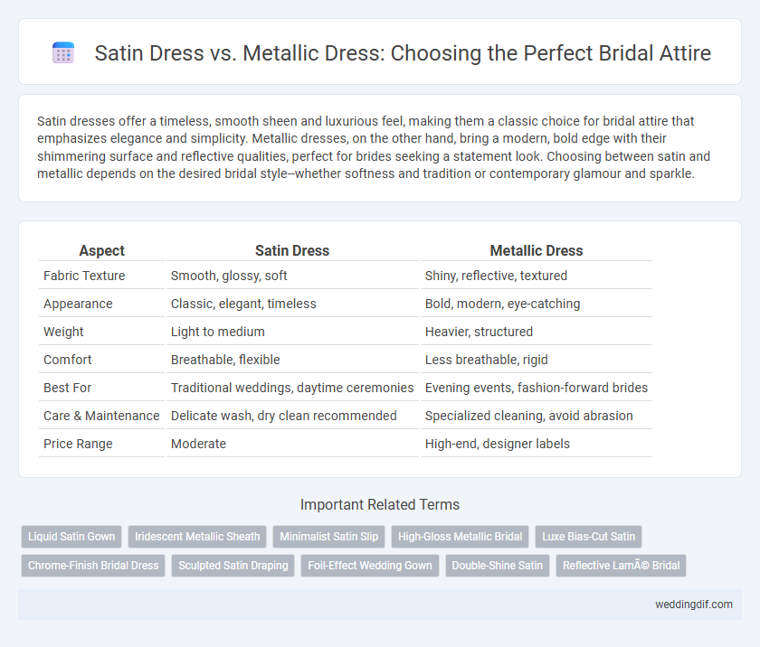 Satin Dress vs. Metallic Dress: Choosing the Perfect Bridal Attire