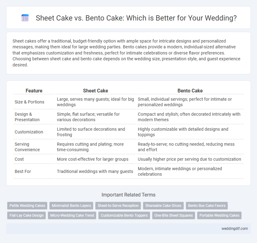 Sheet Cake vs. Bento Cake: Which is Better for Your Wedding?