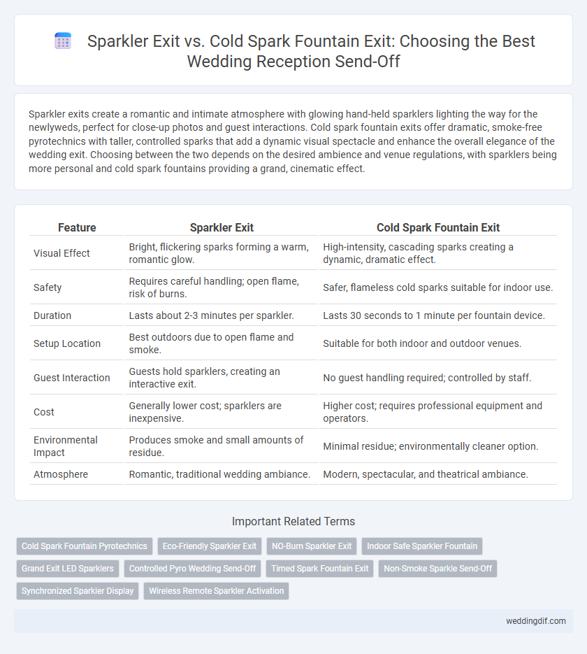 Sparkler Exit vs. Cold Spark Fountain Exit: Choosing the Best Wedding Reception Send-Off