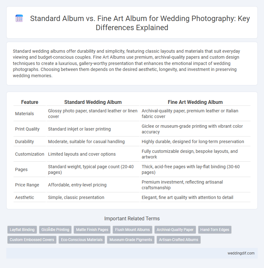 Standard Album vs. Fine Art Album for Wedding Photography: Key Differences Explained