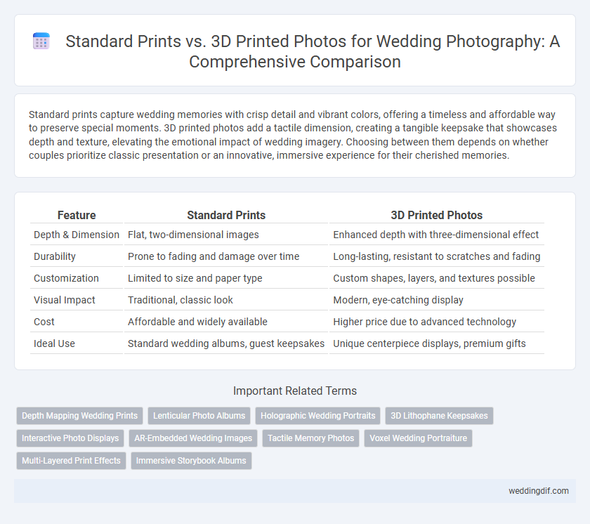 Standard Prints vs. 3D Printed Photos for Wedding Photography: A Comprehensive Comparison