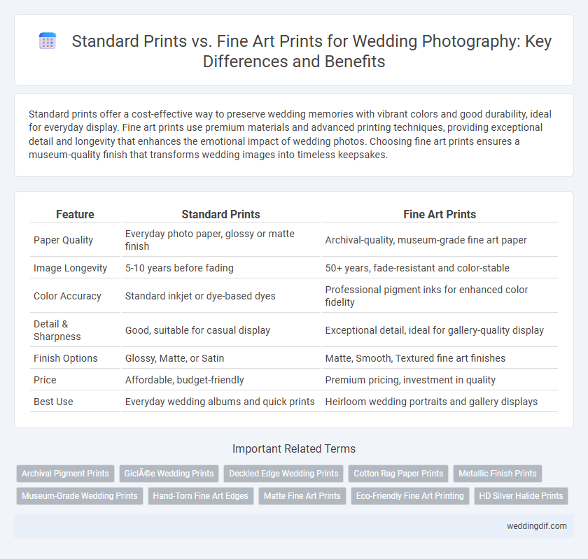 Standard Prints vs. Fine Art Prints for Wedding Photography: Key Differences and Benefits