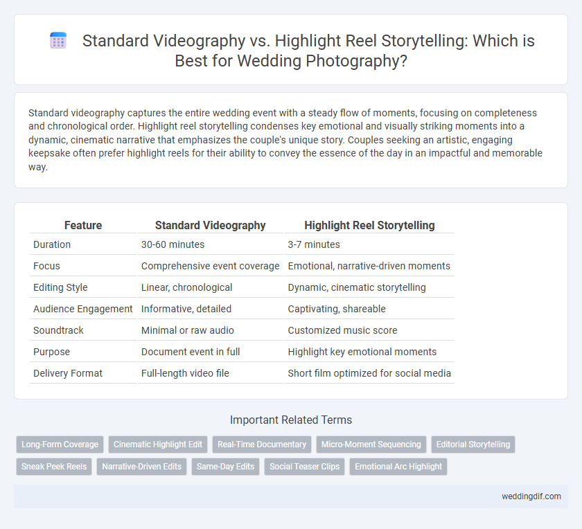 Standard Videography vs. Highlight Reel Storytelling: Which is Best for Wedding Photography?