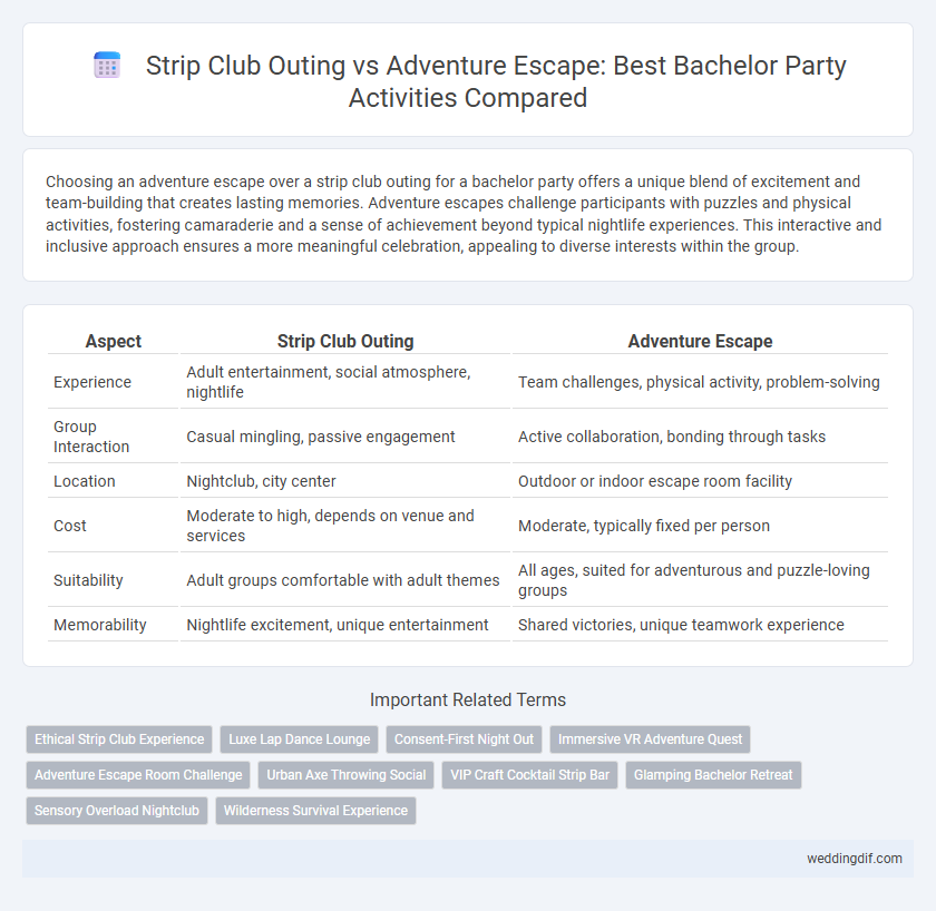 Strip Club Outing vs Adventure Escape: Best Bachelor Party Activities Compared