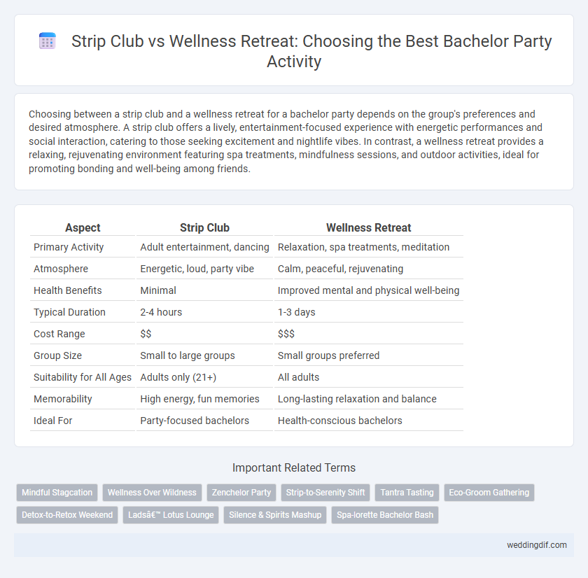 Strip Club vs Wellness Retreat: Choosing the Best Bachelor Party Activity