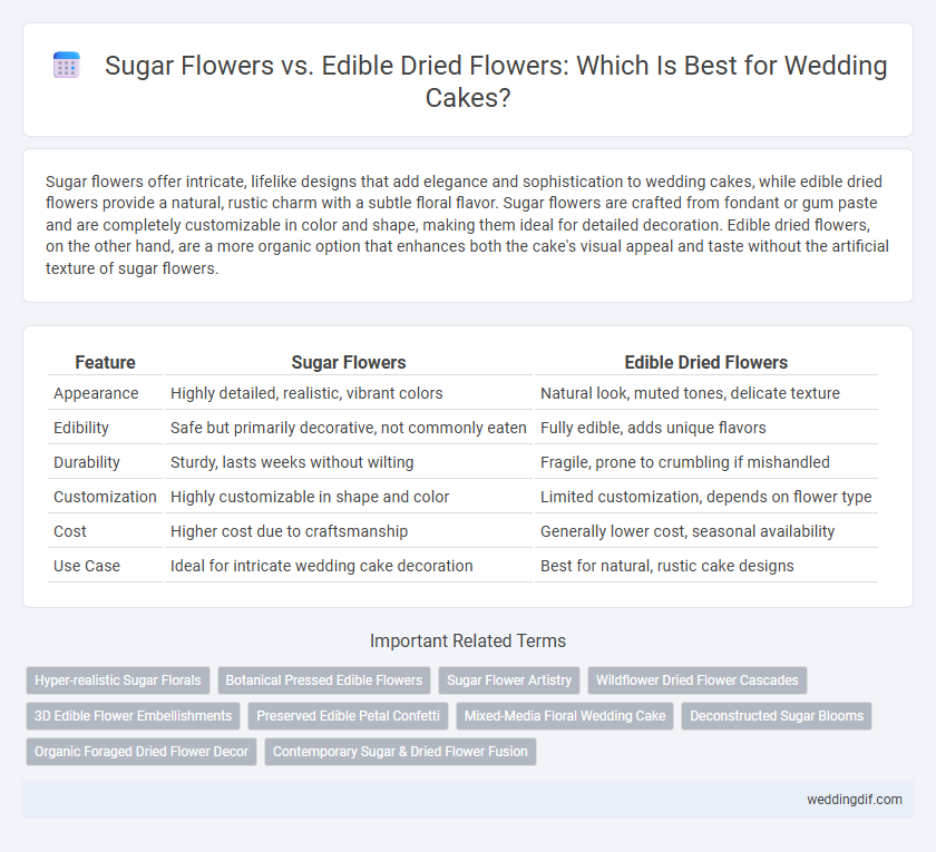 Sugar Flowers vs. Edible Dried Flowers: Which Is Best for Wedding Cakes?