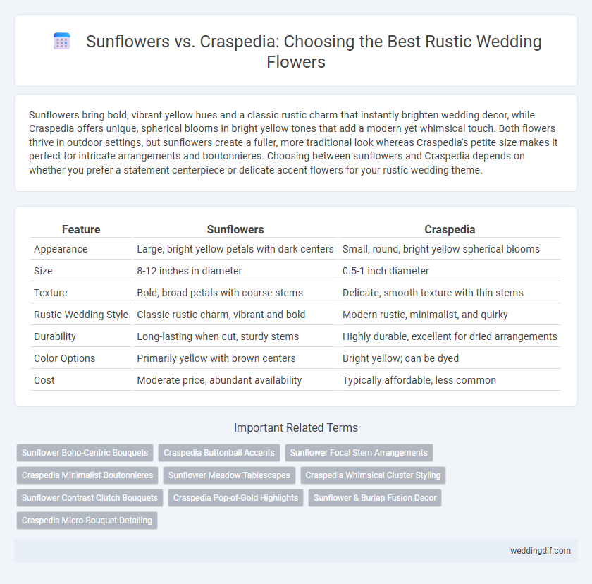 Sunflowers vs. Craspedia: Choosing the Best Rustic Wedding Flowers