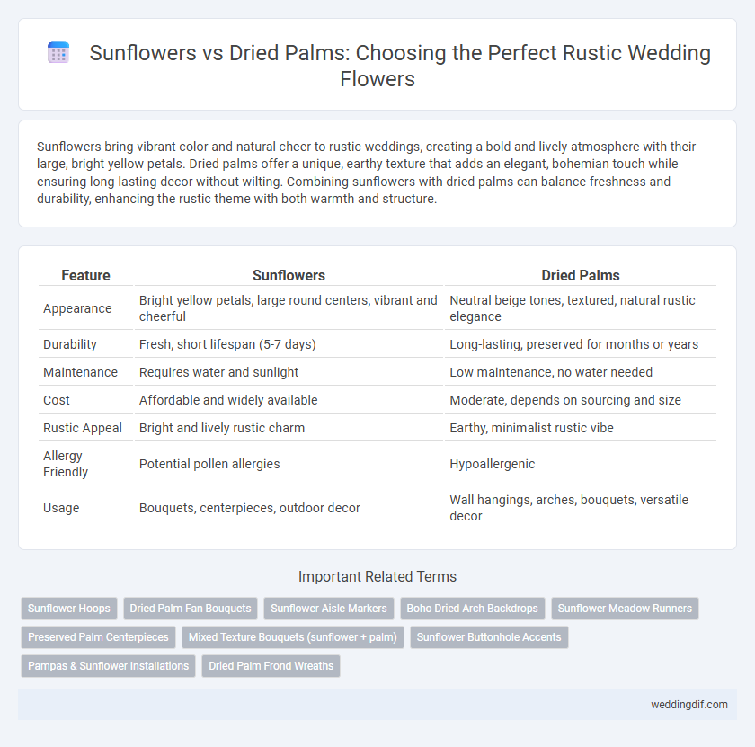 Sunflowers vs Dried Palms: Choosing the Perfect Rustic Wedding Flowers