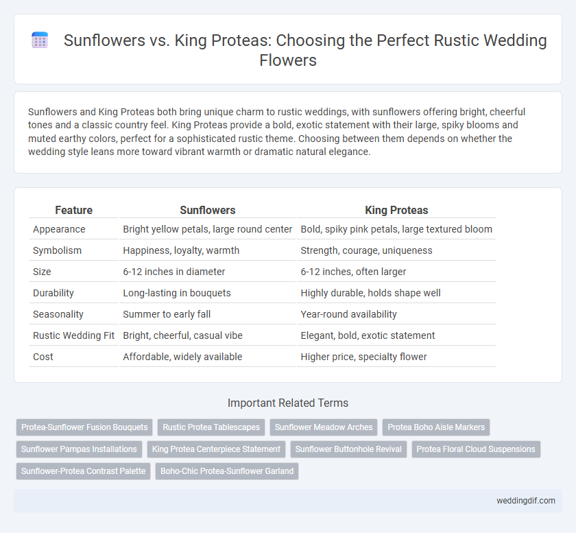 Sunflowers vs. King Proteas: Choosing the Perfect Rustic Wedding Flowers