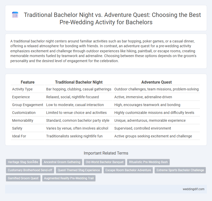 Traditional Bachelor Night vs. Adventure Quest: Choosing the Best Pre-Wedding Activity for Bachelors