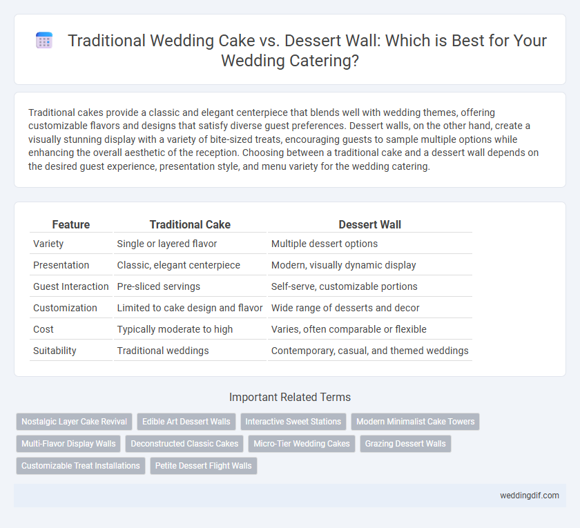 Traditional Wedding Cake vs. Dessert Wall: Which is Best for Your Wedding Catering?