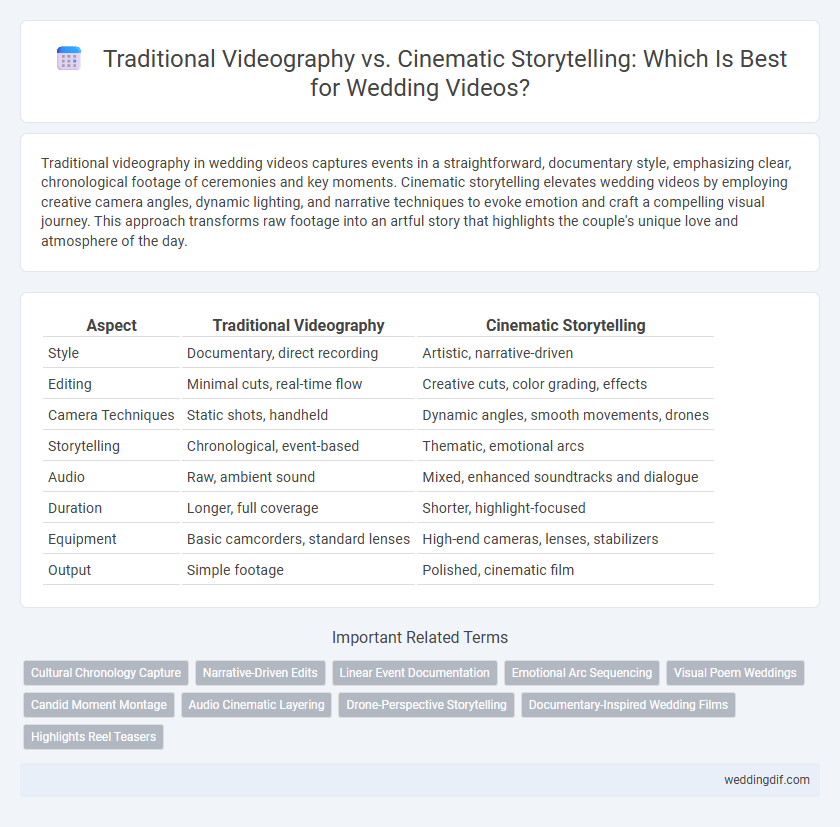 Traditional Videography vs. Cinematic Storytelling: Which Is Best for Wedding Videos?