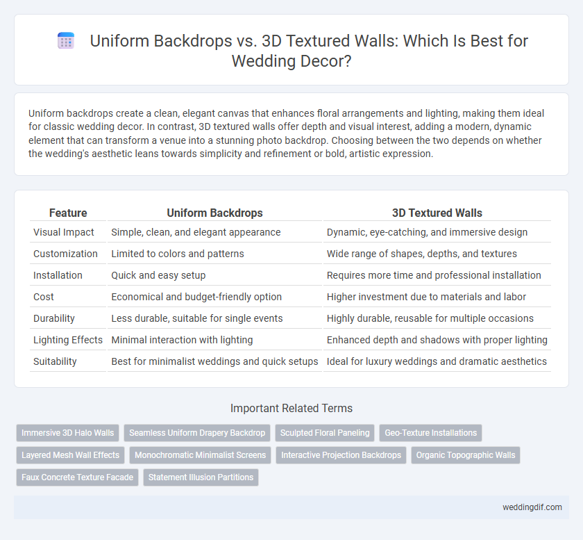 Uniform Backdrops vs. 3D Textured Walls: Which Is Best for Wedding Decor?
