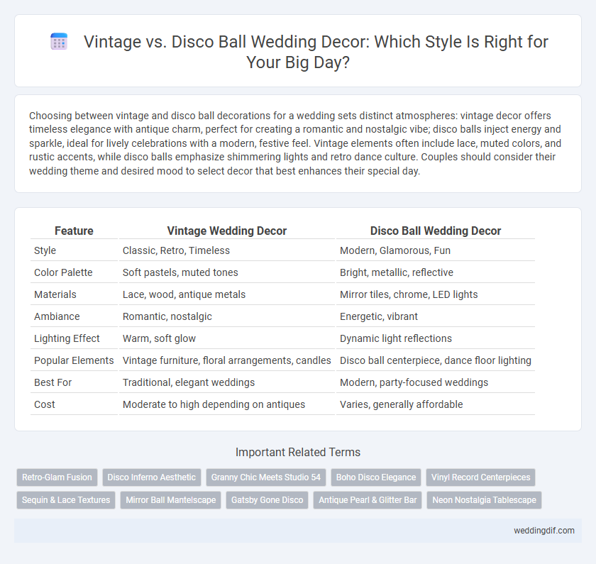 Vintage vs. Disco Ball Wedding Decor: Which Style Is Right for Your Big Day?