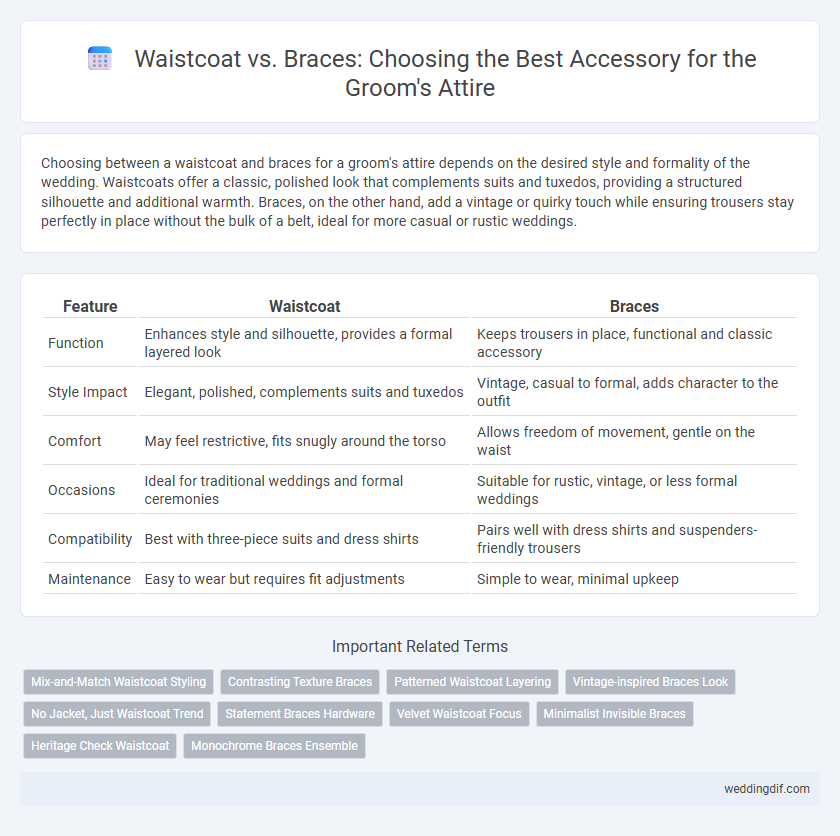Waistcoat vs. Braces: Choosing the Best Accessory for the Groom's Attire