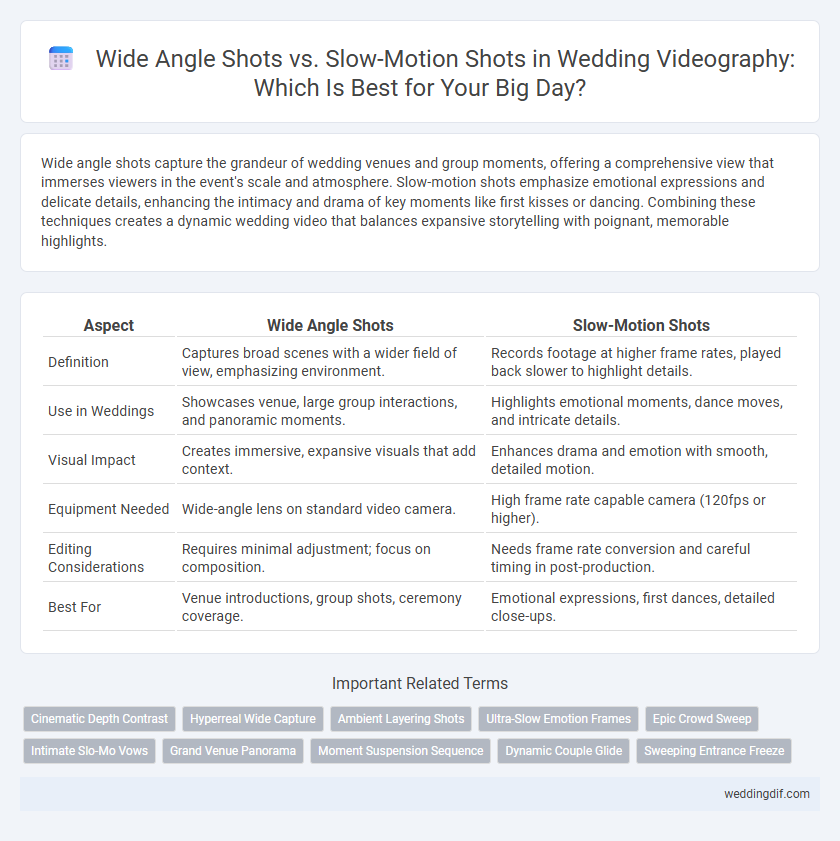 Wide Angle Shots vs. Slow-Motion Shots in Wedding Videography: Which Is Best for Your Big Day?